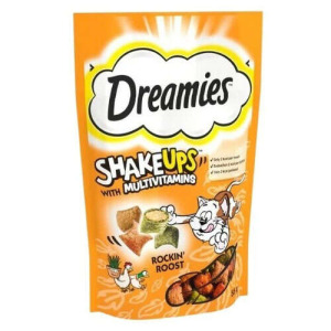 Dreamies Shake Ups Multivitamins Tavuk ve Ördek Aromalı Naneli Kedi Ödülü 55 Gr