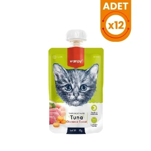 Wanpy Taze Ton Balıklı ve Tavuklu Et Ezmesi Doğal Kedi Ödülü