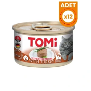 Tomi Kıyılmış Hindili Tahılsız Yetişkin Konserve Kedi Maması