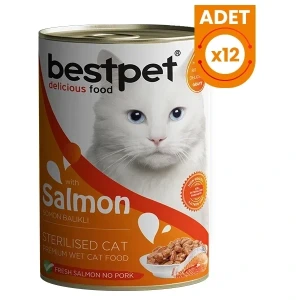 Bestpet Sterilised Somonlu Kısırlaştırılmış Konserve Kedi Maması