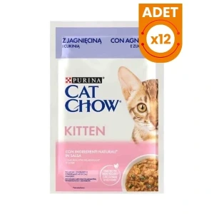 Cat Chow Kuzu Etli ve Kabaklı Pouch Yavru Konserve Kedi Maması