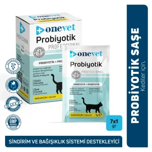 OneVet Probiyotik Kediler için Sindirim ve Bağışıklık Güçlendirici Saşe