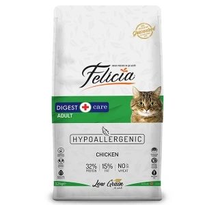 Felicia Hypoallergenic Tavuklu Düşük Tahıllı Yetişkin Kedi Maması 12KG
