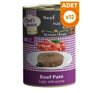 Chefs Choice Kıyılmış Sığır Etli Yetişkin Konserve Kedi Maması