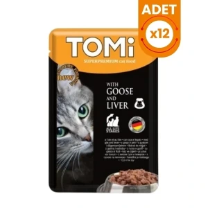 Tomi Kaz Eti ve Ciğerli Pouch Yetişkin Konserve Kedi Maması
