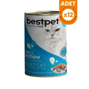 Bestpet Ton Balıklı ve Hamsili Gravy Yetişkin Konserve Kedi Maması