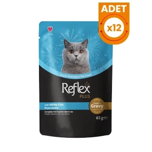 Reflex Plus Sos İçinde Beyaz Balıklı Pouch Yetişkin Konserve Kedi Maması