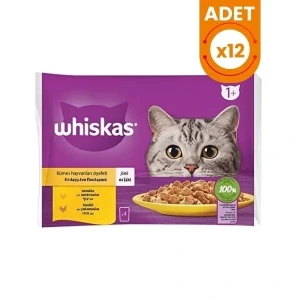 Whiskas Pouch Tavuklu ve Hindili Yetişkin Kedi Konserve Maması