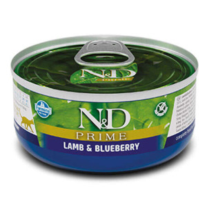 ND 2062 Prime Kuzu Etli ve Yaban Mersinli Kedi Konservesi 70 Gr