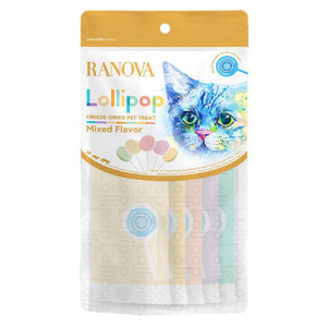 Ranova Karışık Lezzetli Dondurularak Kurutulmuş Kedi Ödülü Lolipop 1.4 Gr – 5 Li Paket