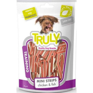 Truly Training Tavuklu ve Balıklı Mini Şerit Yumuşak Yavru Köpek Ödül Maması 90gr